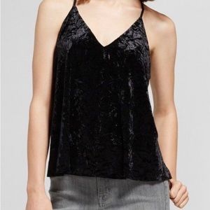 velvet black tank top